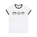 More Espresso, Less Depresso - Women's Ringer Tee White Black