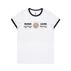 More Espresso, Less Depresso - Women's Ringer Tee White Black