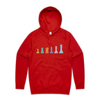 Chess - Mens Hoodie Red Mens Hoodie Chess Games Printed In Australia