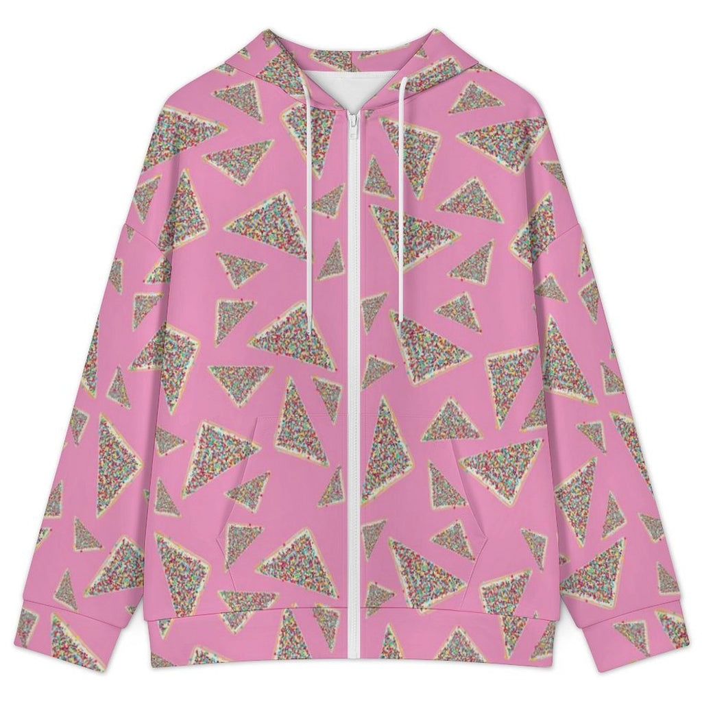 Fairy Bread Pink Women's Full-Zip Hoodie