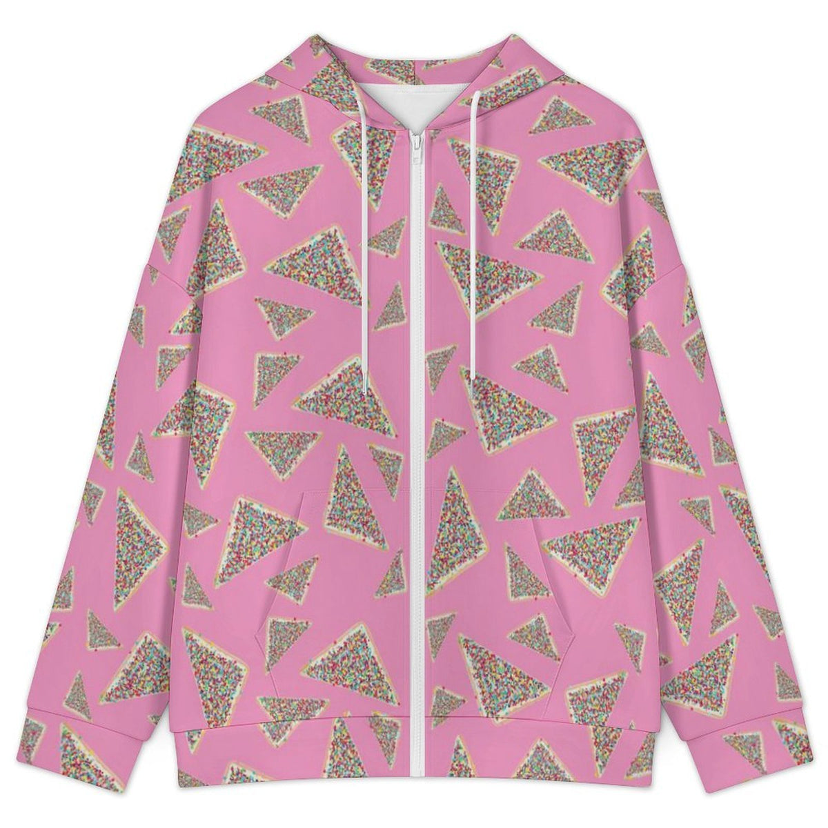 Fairy Bread Pink Women's Full-Zip Hoodie