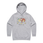 Life's Got Me In A Spin, Sloth Cassette Tape - Womens Hoodie Grey Marle Womens Hoodie animal Music Printed In Australia Retro