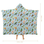 Parrots Kids Hooded Blanket 100cm x 130cm