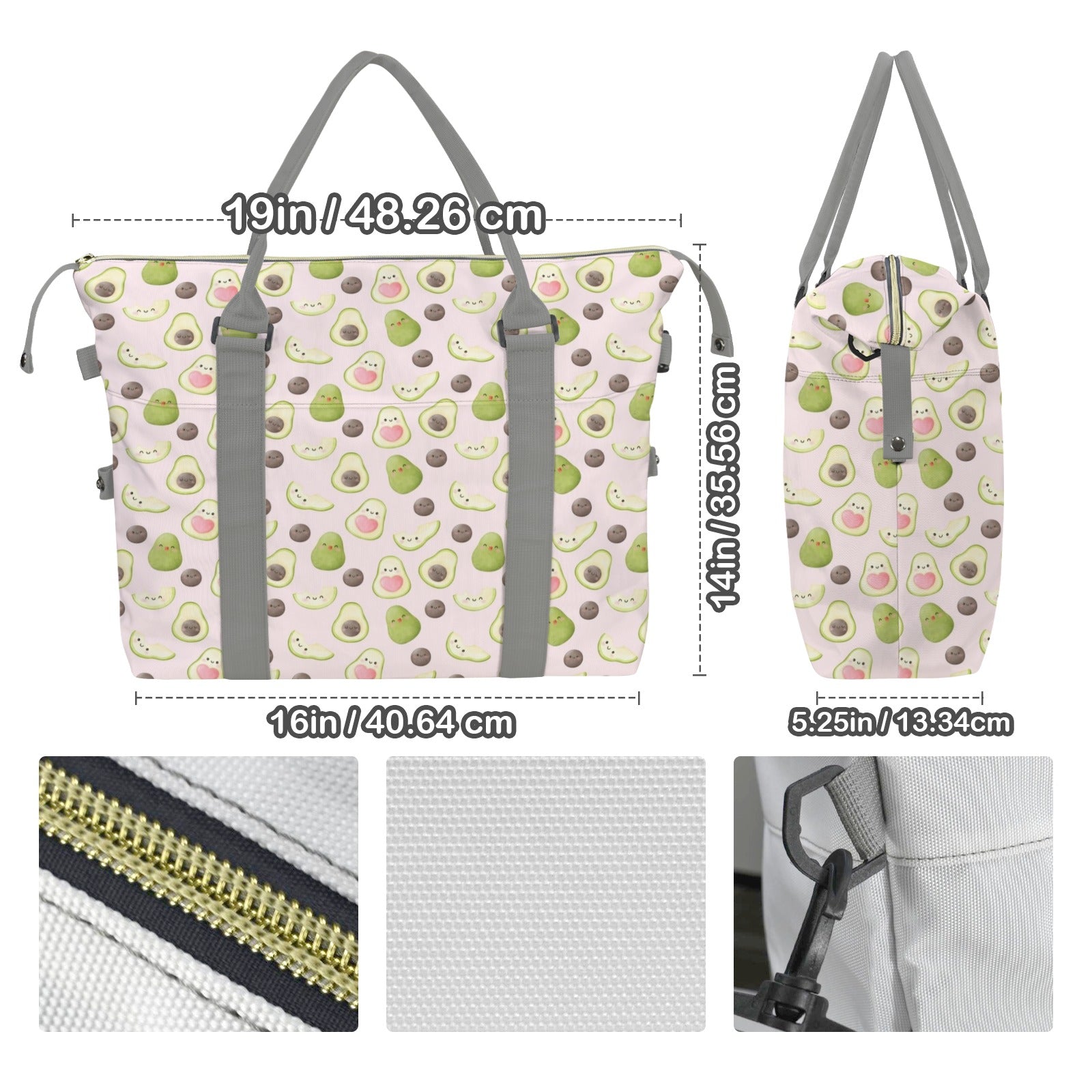 Avocado Love Duffle Bag-Simple (Model 1715) Duffle Bag-Simple (1715)