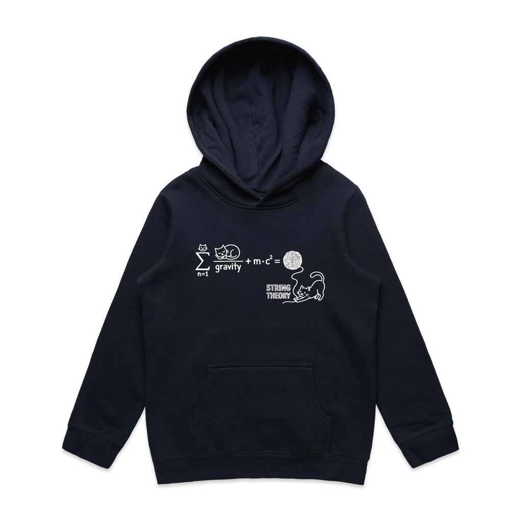 Cat String Theory Physics Kids AS Colour Hoodie