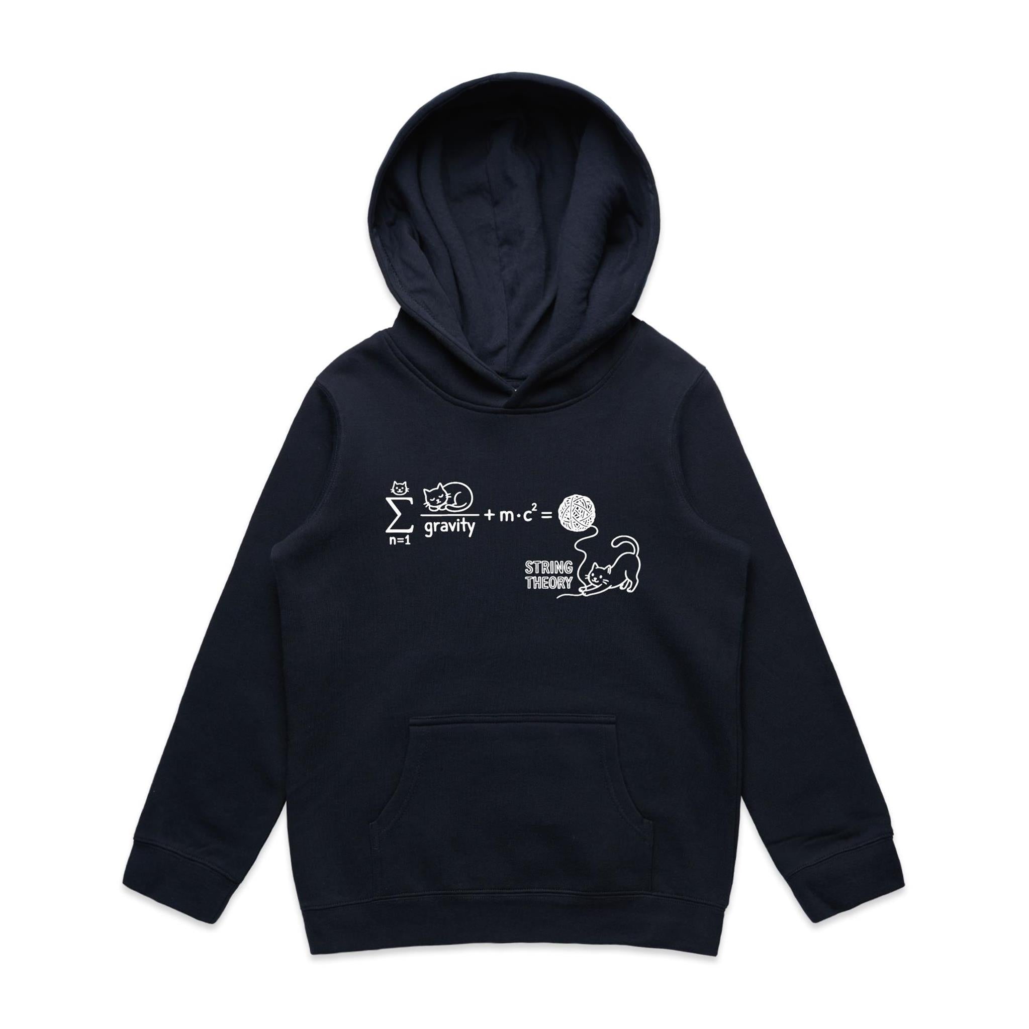 Cat String Theory Physics Kids AS Colour Hoodie