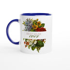 Best Mum Ever - White 11oz Ceramic Mug with Colour Inside Ceramic Blue Colour 11oz Mug Globally Fulfilled Mum