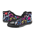 Floral In The Abstract - Men's High Top Canvas Shoes