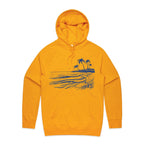 Surf Beach - Mens Hoodie Gold Mens Hoodie Printed In Australia Summer Surf