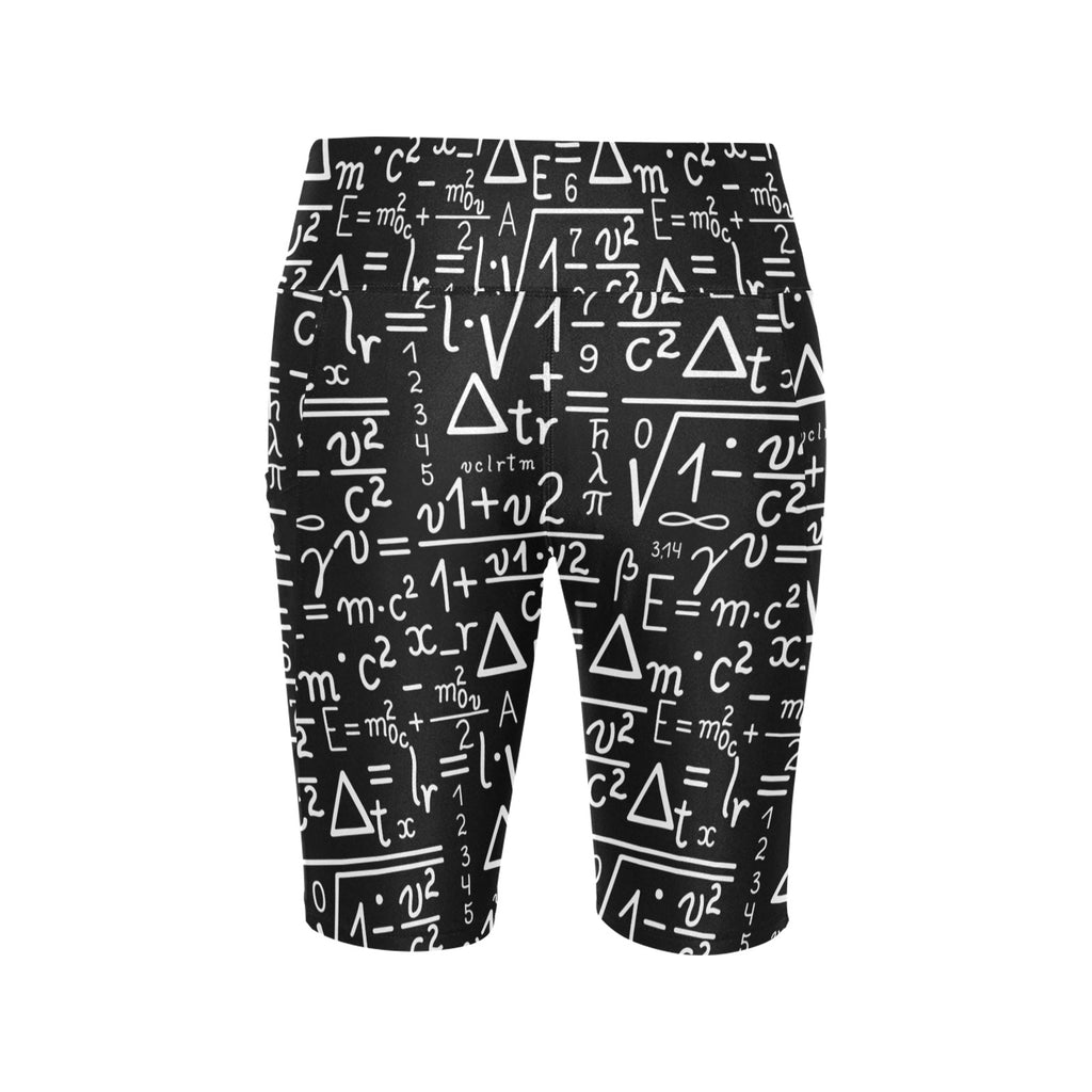 Mathematics Women's Bike Shorts With Side Pockets Women's Bike Shorts Maths Printed Offshore