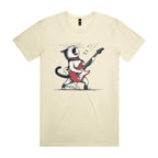 Cat Playing Guitar Men's AS Colour T-shirt Butter Mens T-shirt animal Music Printed In Australia