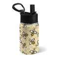 Cute Cartoon Bee 12oz Kids Water Bottle with Straw Lid