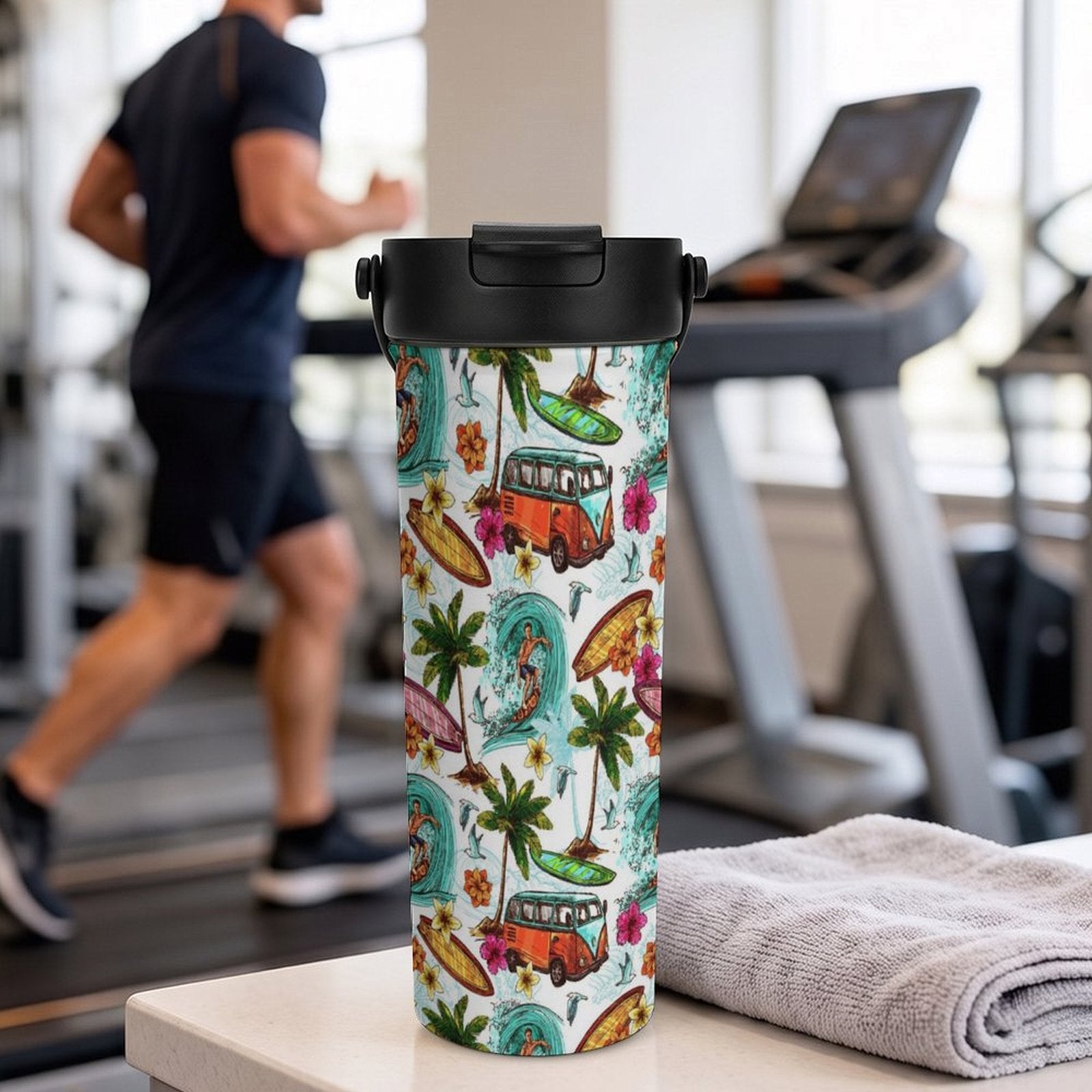Surfing Safari 20oz Tea Tumbler with Carry Handle