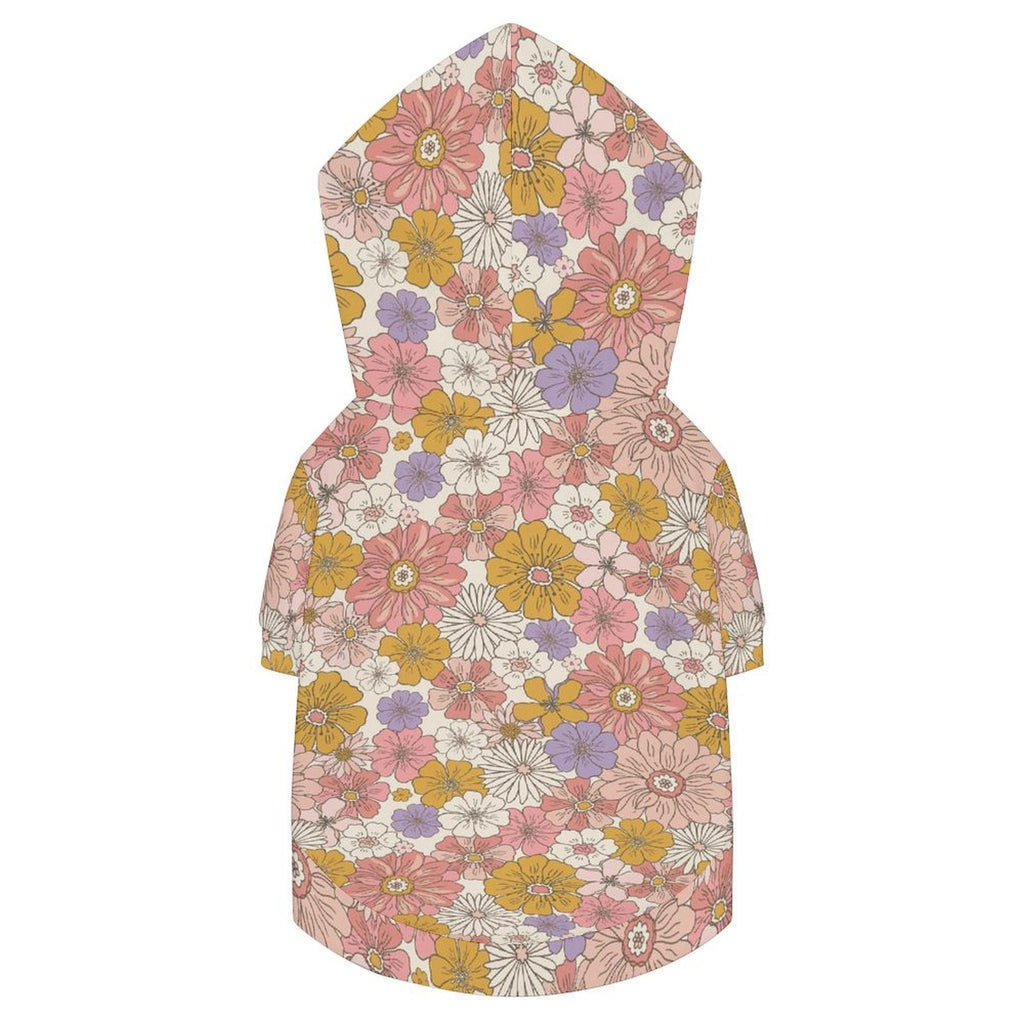 Faded Floral Pet Hoodie (Small Size)