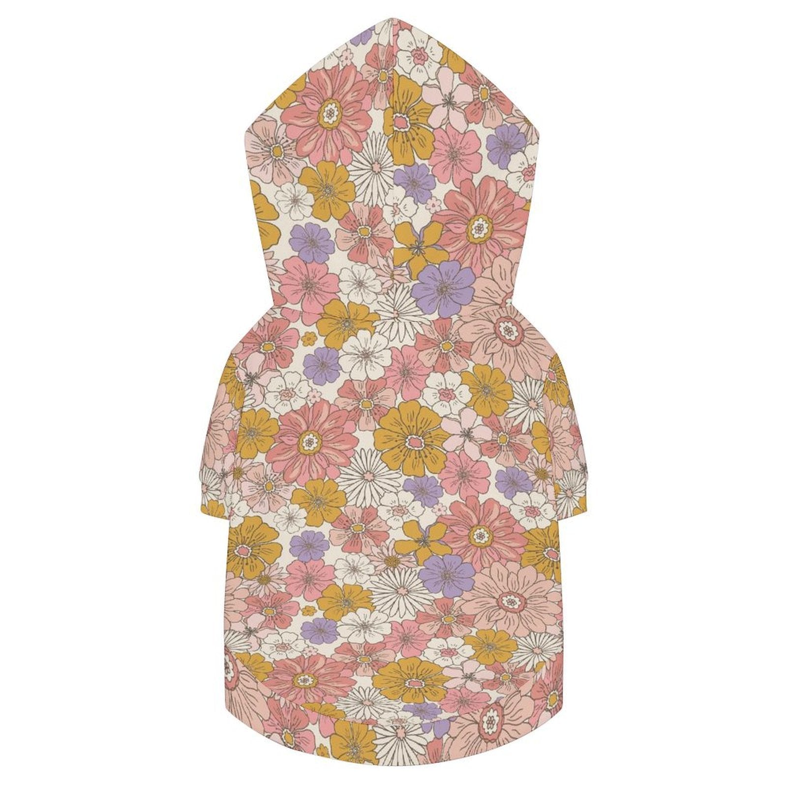 Faded Floral Pet Hoodie (Small Size)