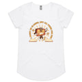 I Might Be Classic But I'm Tuned For Fun, Old Radio Women's AS Colour Scoop Neck T-Shirt White Womens Scoop Neck T-shirt Music Printed In Australia Retro