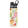 Food - Insulated Water Bottle with Dual-Use Lid (18oz) One Size Insulated Water Bottle with Dual-Use Lid (18oz) Food Printed Offshore