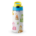 Hatching Dinosaurs Little Kids Water Bottle blue 350ml Little Kids Water Bottle animal Printed Offshore