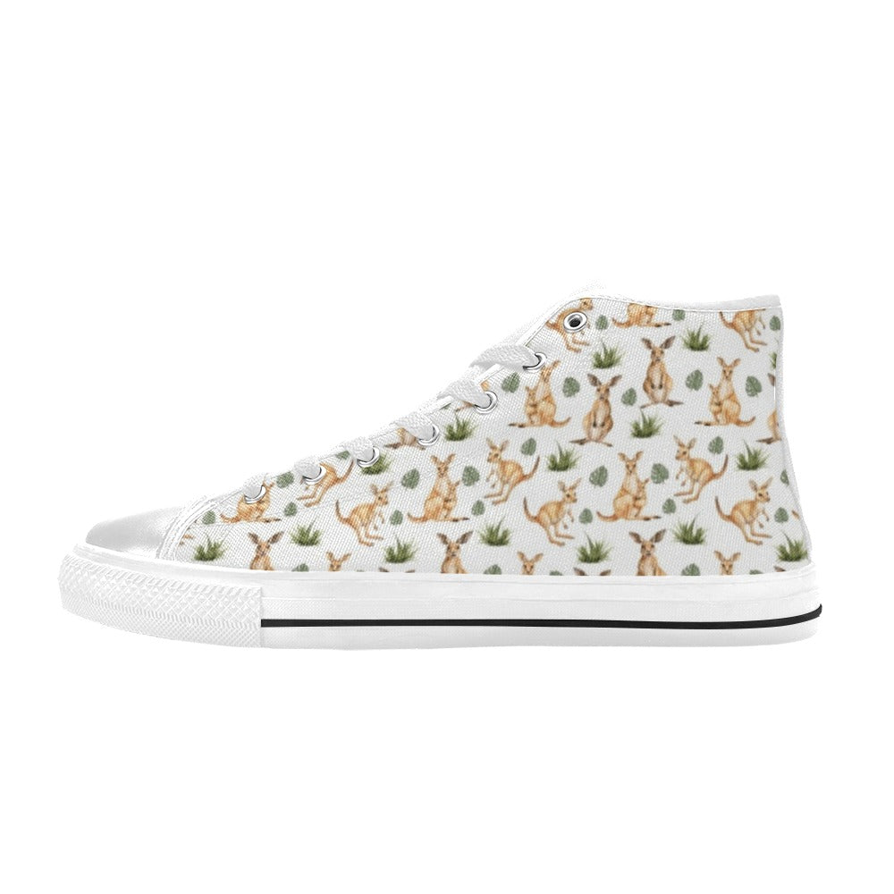 Kangaroos Men's High Top Canvas Shoes US12 Men's Classic High Top Canvas Shoes animal Australia Printed Offshore