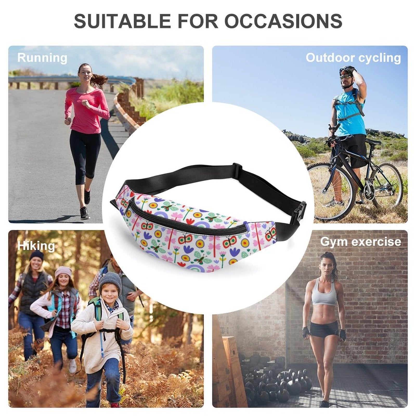 Rainbows And Butterflies - Bum Bag / Fanny Pack