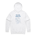 The Coffee Addicts Club Men's AS Colour Hoodie White Mens Hoodie Coffee Printed In Australia