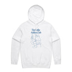The Coffee Addicts Club - Mens Hoodie White Mens Hoodie Coffee Printed In Australia