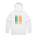 Retro Nostalgia - Mens Hoodie White Mens Hoodie Printed In Australia Retro