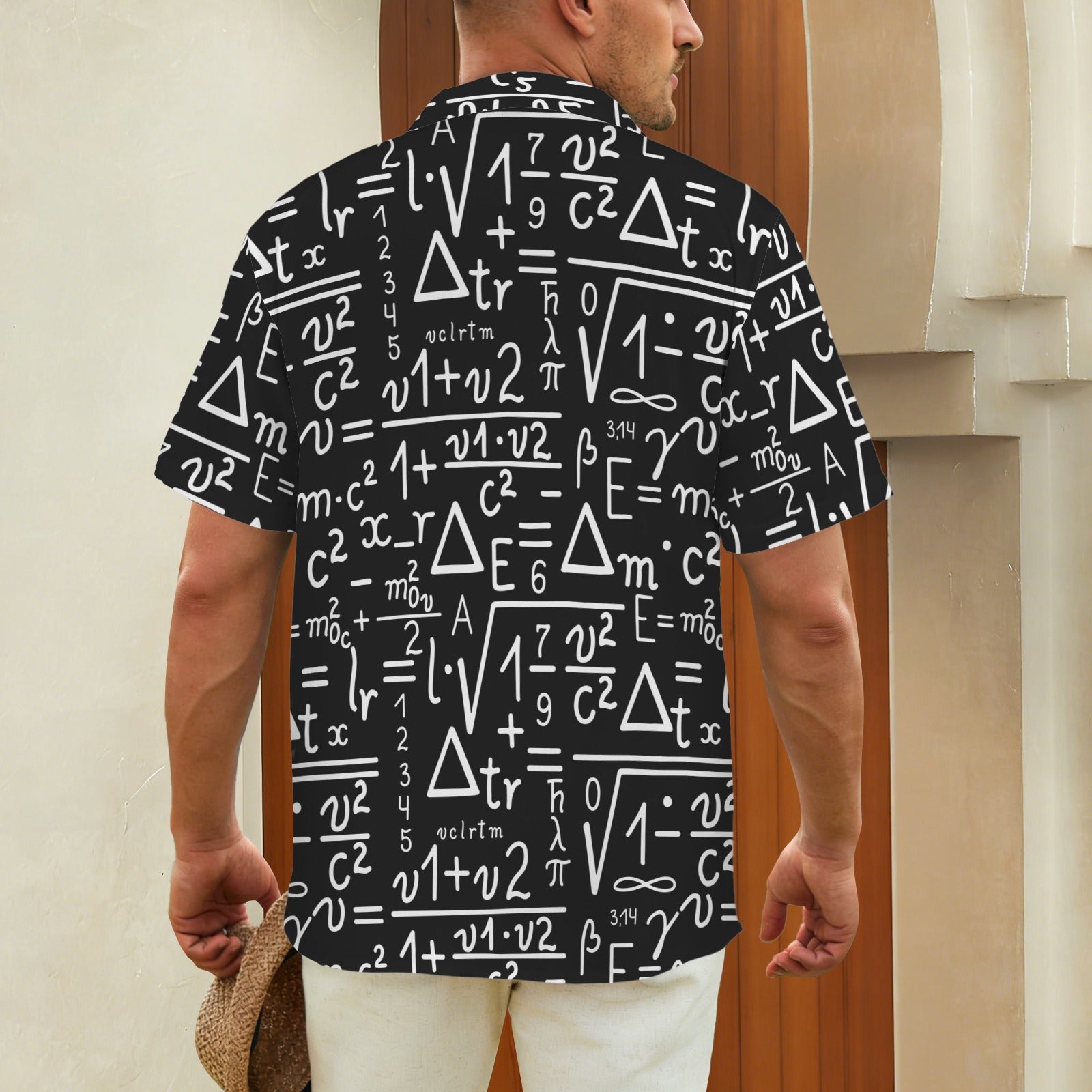 Mathematics Men's Short Sleeve Hawaiian Shirt Men's Hawaiian Shirt (New) Maths Printed Offshore