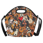 Dog Crowd 2 - Neoprene Lunch Bag One Size Neoprene Lunch Bag Printed Offshore
