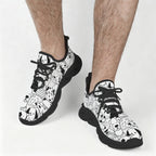 Black And White Dogs Men's Twisted Sole Sneakers