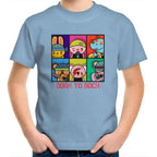 Born To Rock - Kids Youth T-Shirt Carolina Blue Kids Youth T-shirt Music Printed In Australia