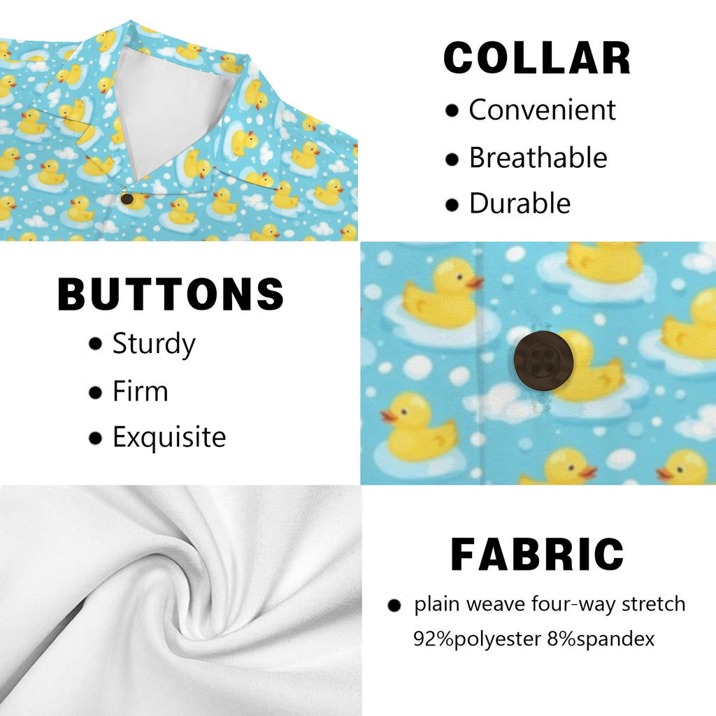 Rubber Ducks Men's Short Sleeve Hawaiian Shirt
