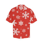 Red Snowflakes, Christmas - Mens Hawaiian Shirt