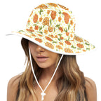 Graphic Floral Wide Brim Bucket Hat Wide Brim Bucket Hat Plants Printed Offshore