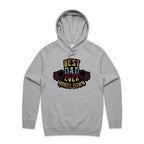 Best Dad Ever, Hands Down - Mens Hoodie Grey Marle Mens Hoodie Dad Printed In Australia
