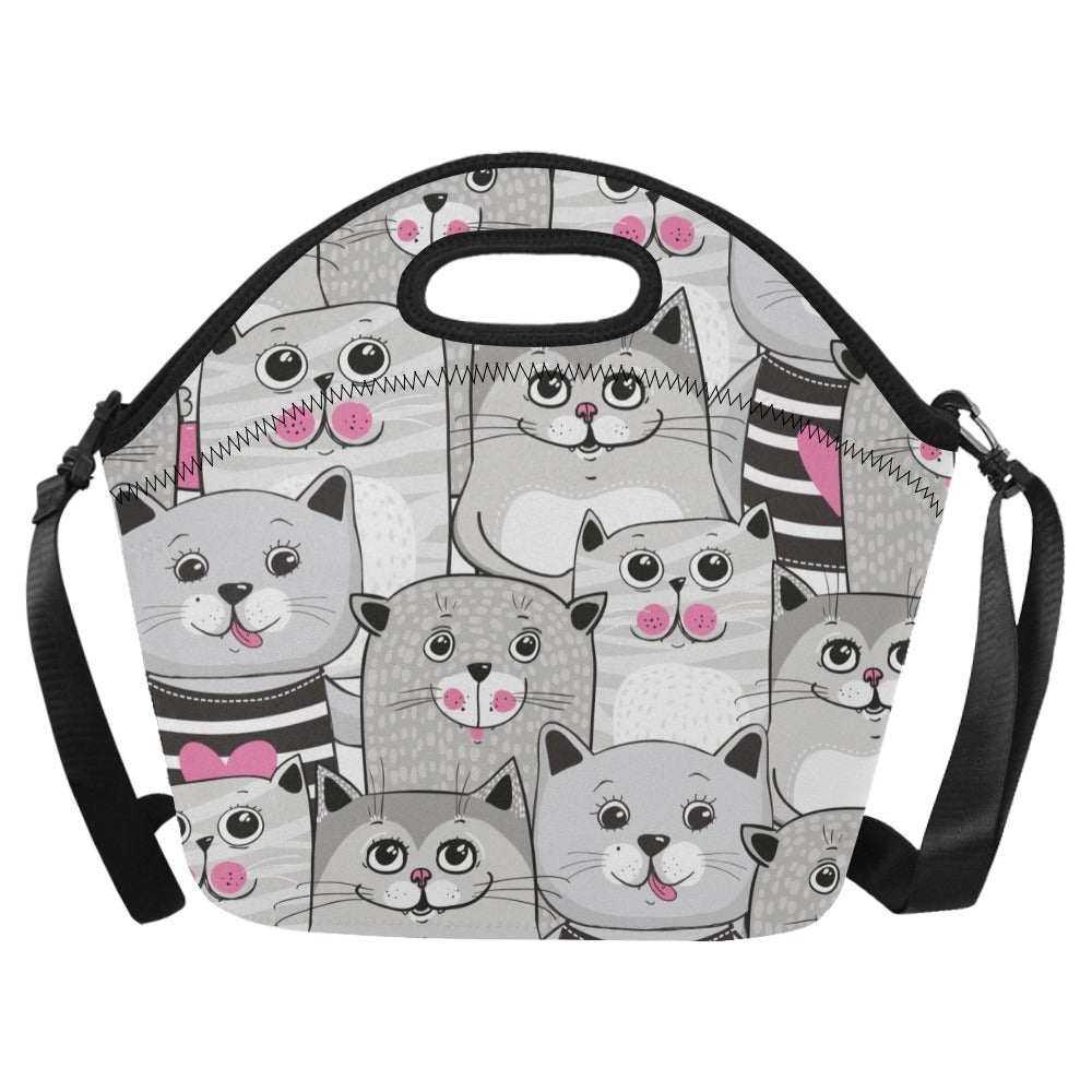 Cute Cats - Neoprene Lunch Bag One Size Neoprene Lunch Bag Printed Offshore