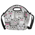 Cute Cats Neoprene Lunch Bag One Size Neoprene Lunch Bag animal Printed Offshore