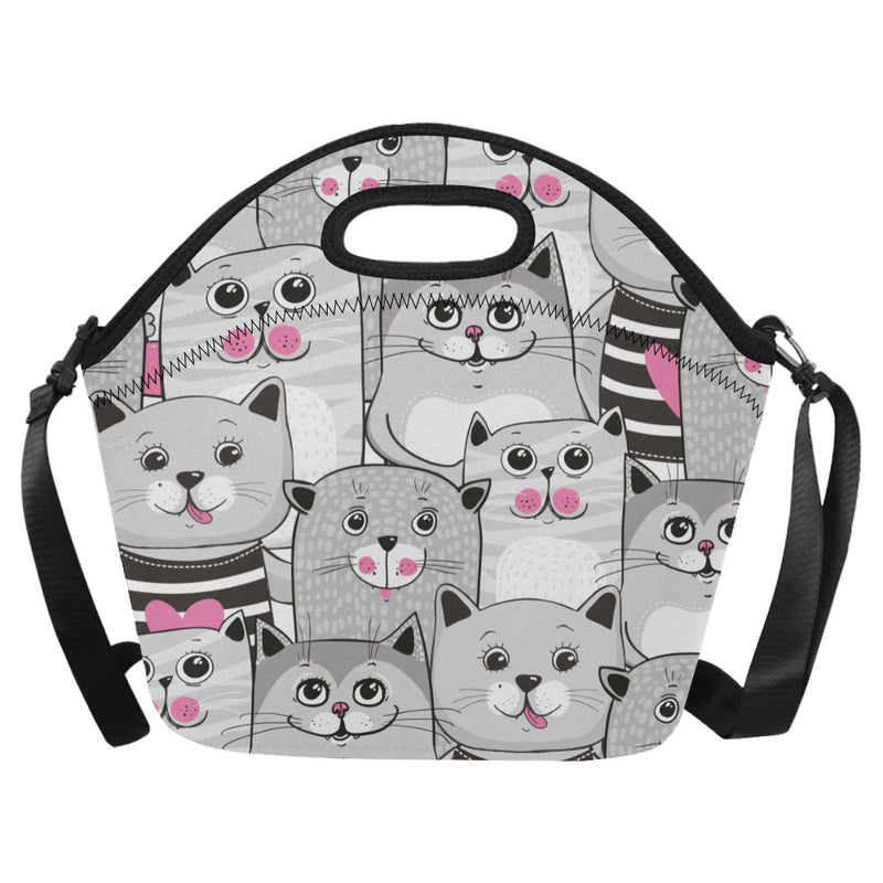 Cute Cats - Neoprene Lunch Bag One Size Neoprene Lunch Bag Printed Offshore