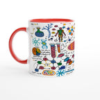 Science Time - White 11oz Ceramic Mug with Colour Inside Colour 11oz Mug Globally Fulfilled Science