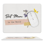 Best Mum In The World - Leather Mouse Pad white One size Leather Mouse Pad Mum Printed Offshore