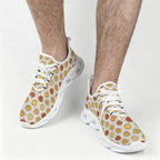 Round Pizzas On White Men's Twisted Sole Sneakers