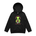 Reading Takes You To Another World, Alien Kid's AS Colour Hoodie Black Kids Hoodie Printed In Australia