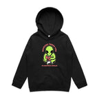 Reading Takes You To Another World, Alien Kid's AS Colour Hoodie Black Kids Hoodie Printed In Australia