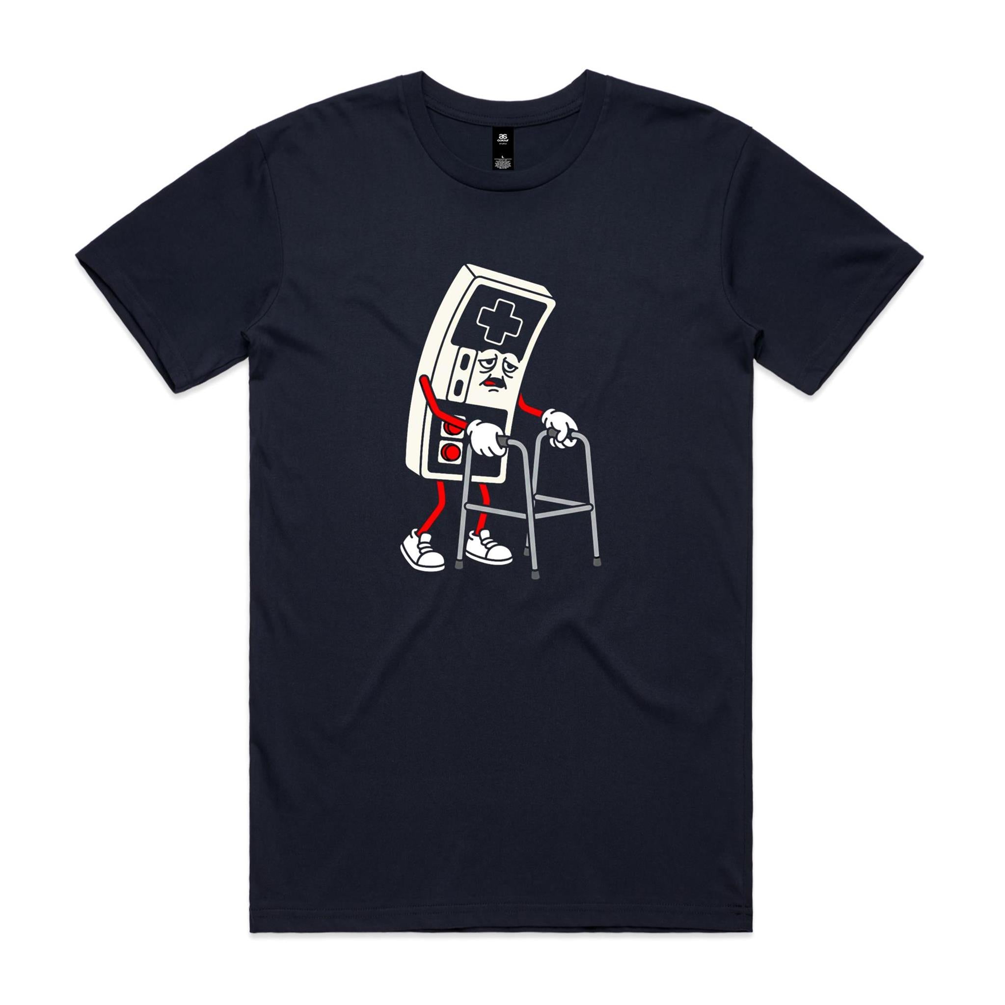 Retro Gamer - Mens T-shirt Navy Mens T-shirt Games Printed In Australia