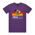 Camera Film, Now We Wait Men's AS Colour T-shirt Purple Mens T-shirt Printed In Australia Retro