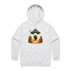 Black Cat Alien UFO Abduction Women's AS Colour Hoodie