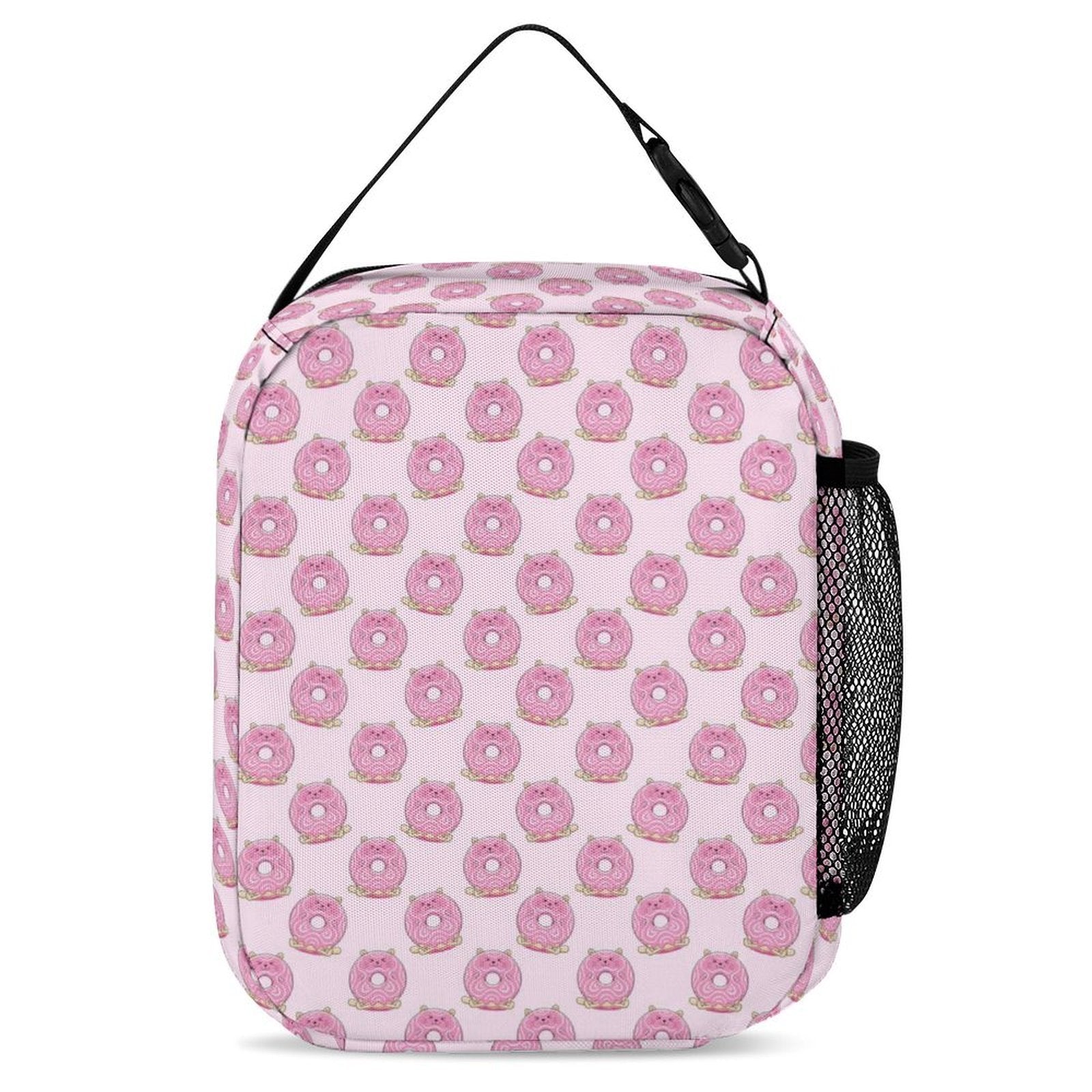 Pink Cat Doughnuts Backpack, Lunch Bag & Pencil Case Set
