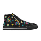 Rainbows - Kids High Top Canvas Shoes