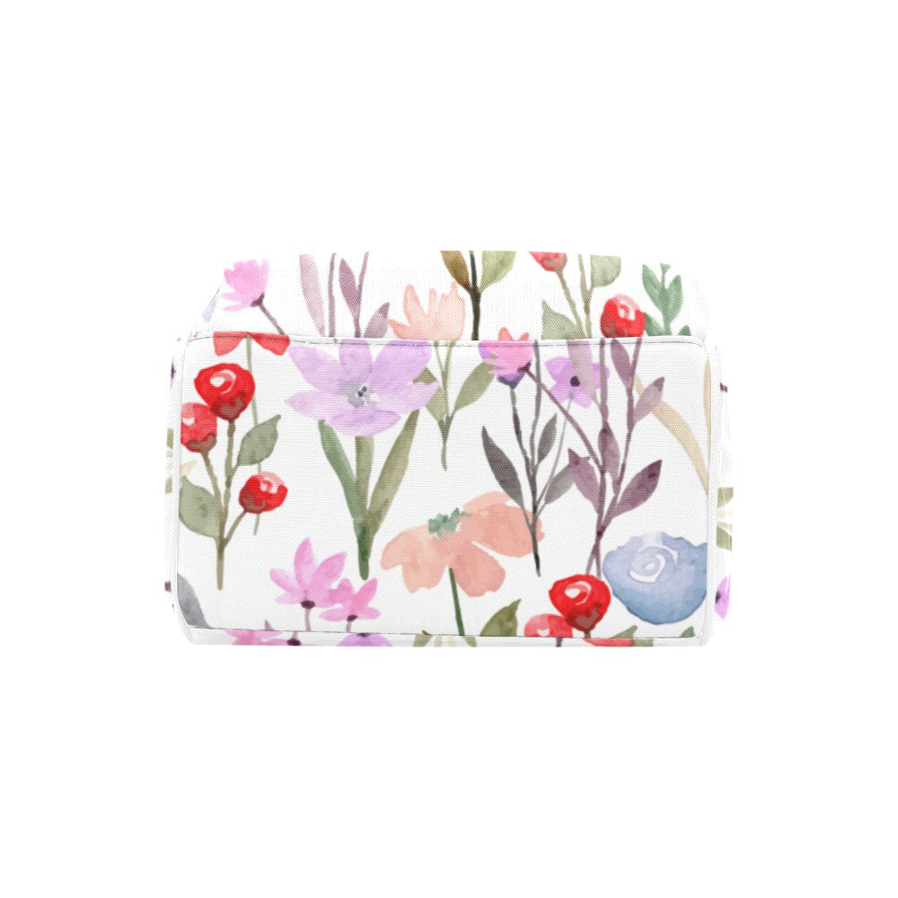 Floral Watercolour - Multi-Function Backpack, Nappy / Diaper Bag