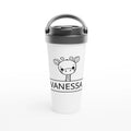 Personalise - Giraffe Name - White 15oz Stainless Steel Travel Mug Default Title Personalised Travel Mug animal customise Globally Fulfilled Name personalise